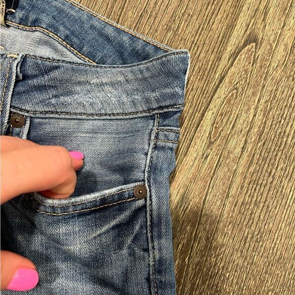 Lucky Brand Lola Boot Cut Jeans Low Rise Whisker Denim Medium Wash Blue Sz 4/27 - Picture 5 of 11